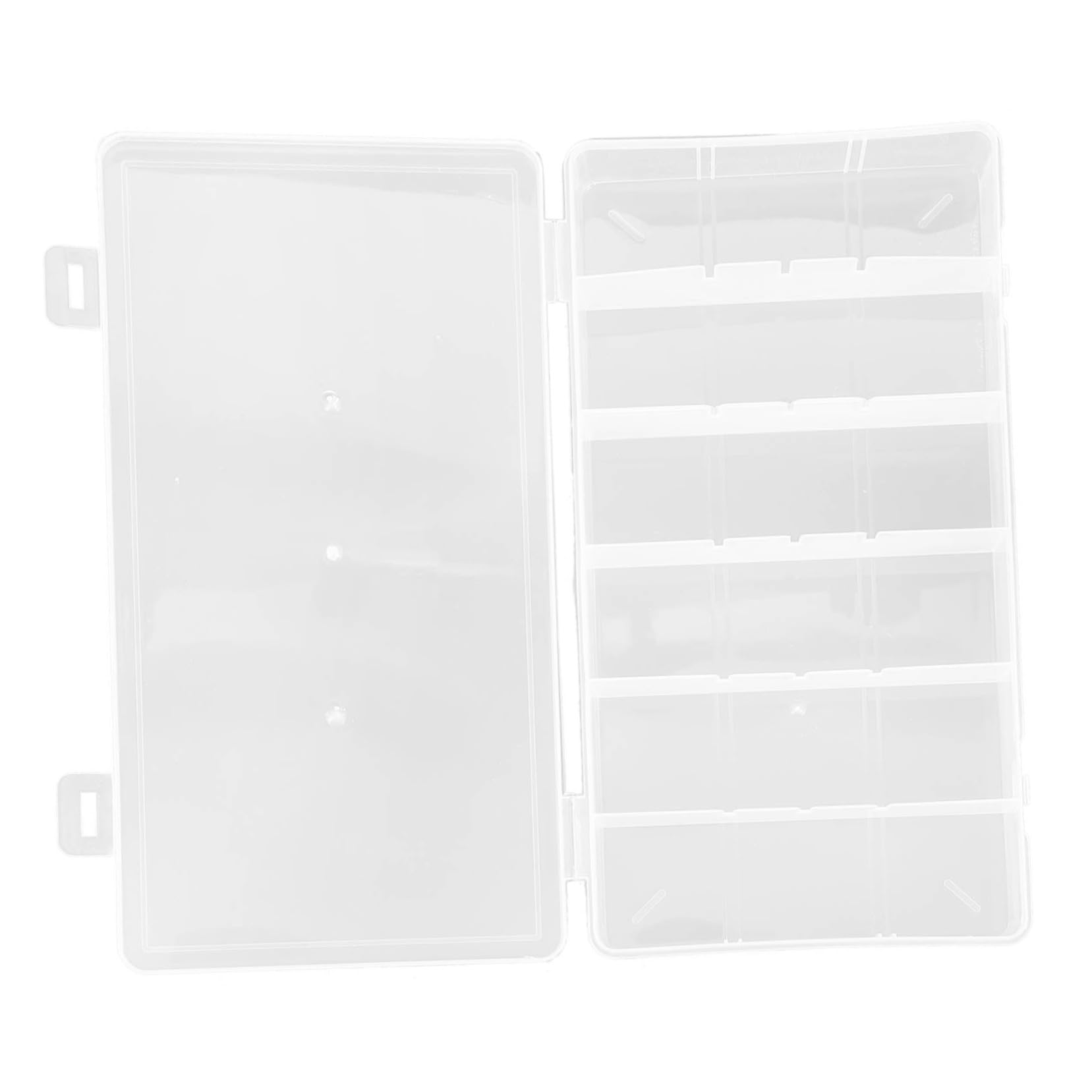 NOLITOY 4 Set Scatola Multi Scomparti Con Scomparti Verticali Organizer Rettangolare Trasparente Per Gioielli E Accessori Contenitore Facile Da E Smontare Per Domestico 2 Pezzi*4