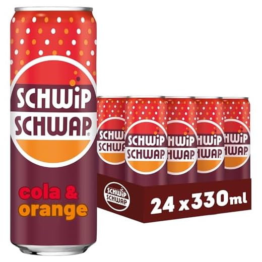 SCHWIPSCHWAP, Das Original – Koffeinhaltiges Cola-Erfrischungsgetränk mit Orange, EINWEG Dose (24 x 0.33 l)