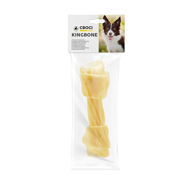 King Bone Croci - Bocadillo de recompensa para Perros de Piel de Vaca Natural, 15 cm - 60 g