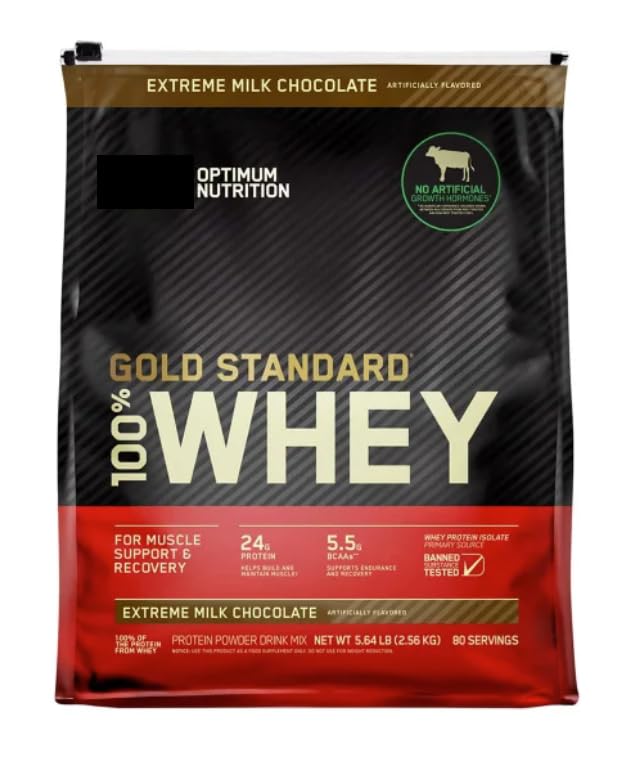 Nutrition Gold Standard 100% Whe'y Protein Powder, Extreme Milk C...
