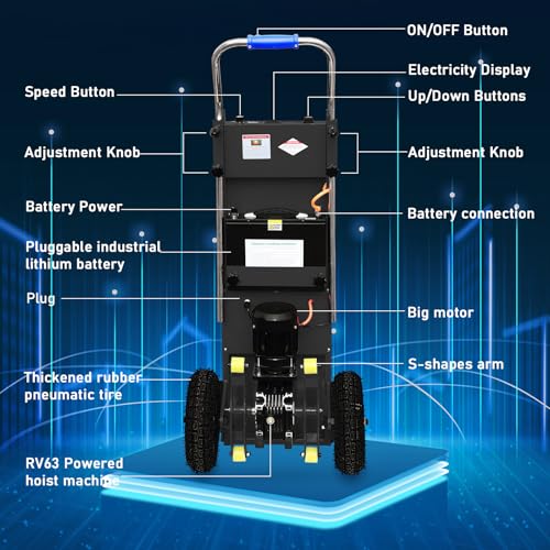Carretilla eléctrica para escaleras con neumáticos sólidos miniatura 6