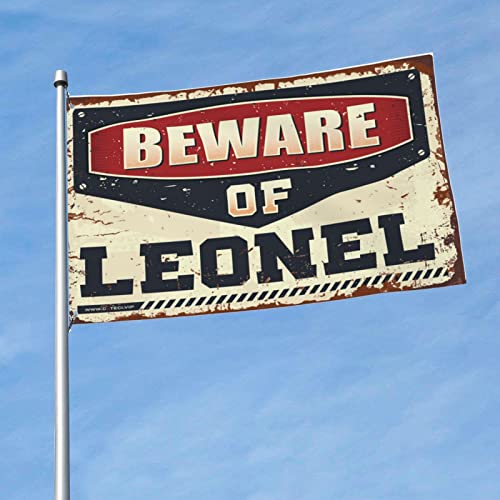 Drapeaux amusants de dortoir universitaire Méfiez-vous de Leonel poster cool 152x244cm
