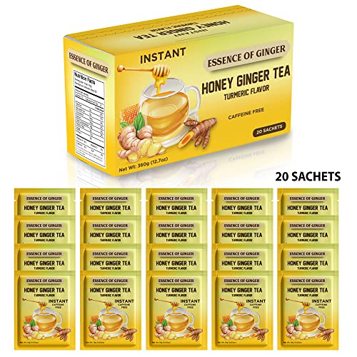 Elephant Park Essence Of Ginger Natural Honey Ginger Turmeric Tea - 20 Packets - Instant Herbal Tea Bags Made With Real Pure Honey thumb #2