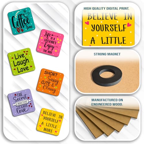 Image of Sehaz Artworks Fridge Magnets Refrigerator Stylish | Fridge Magnets Set | Fridge Stickers Refrigerator | Fridge Decoration Items | Refrigerator Sticker-FM-6-001