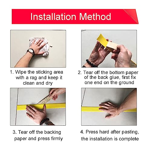 Protector de escalera de goma para evitar resbalones con tiras autoadhesivas impermeables 3