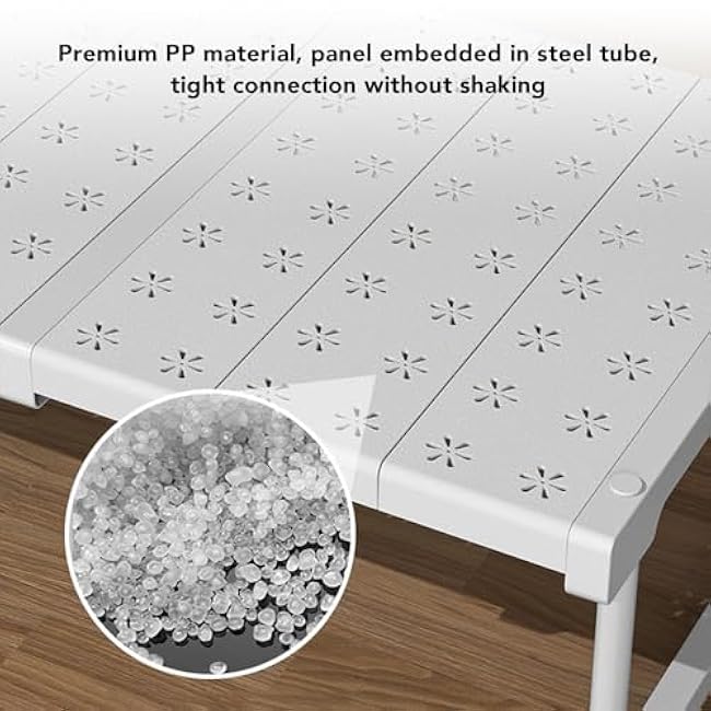 Expandable Cabinet Organizer Shelf, Adjustable width Organizer Riser, for Kitchen Cabinet Spic e Rack Locker Pantry Cupboard Under Sink Countertop Desk Organization (Length 67-88cm / 26.4-34.6in)