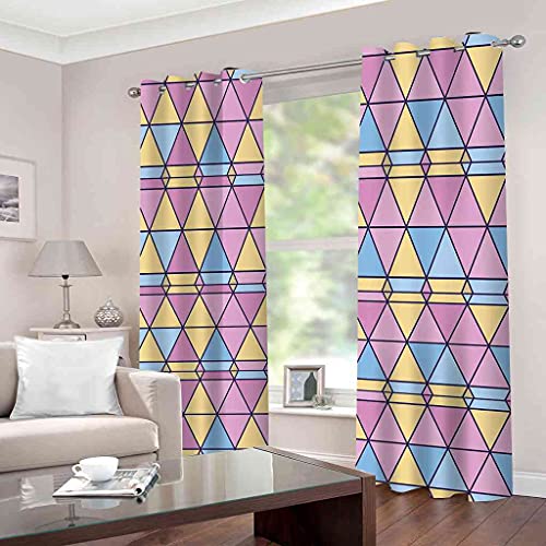 Rideau occultant enfant violet à oeillets isolant thermique 264x160 - 3