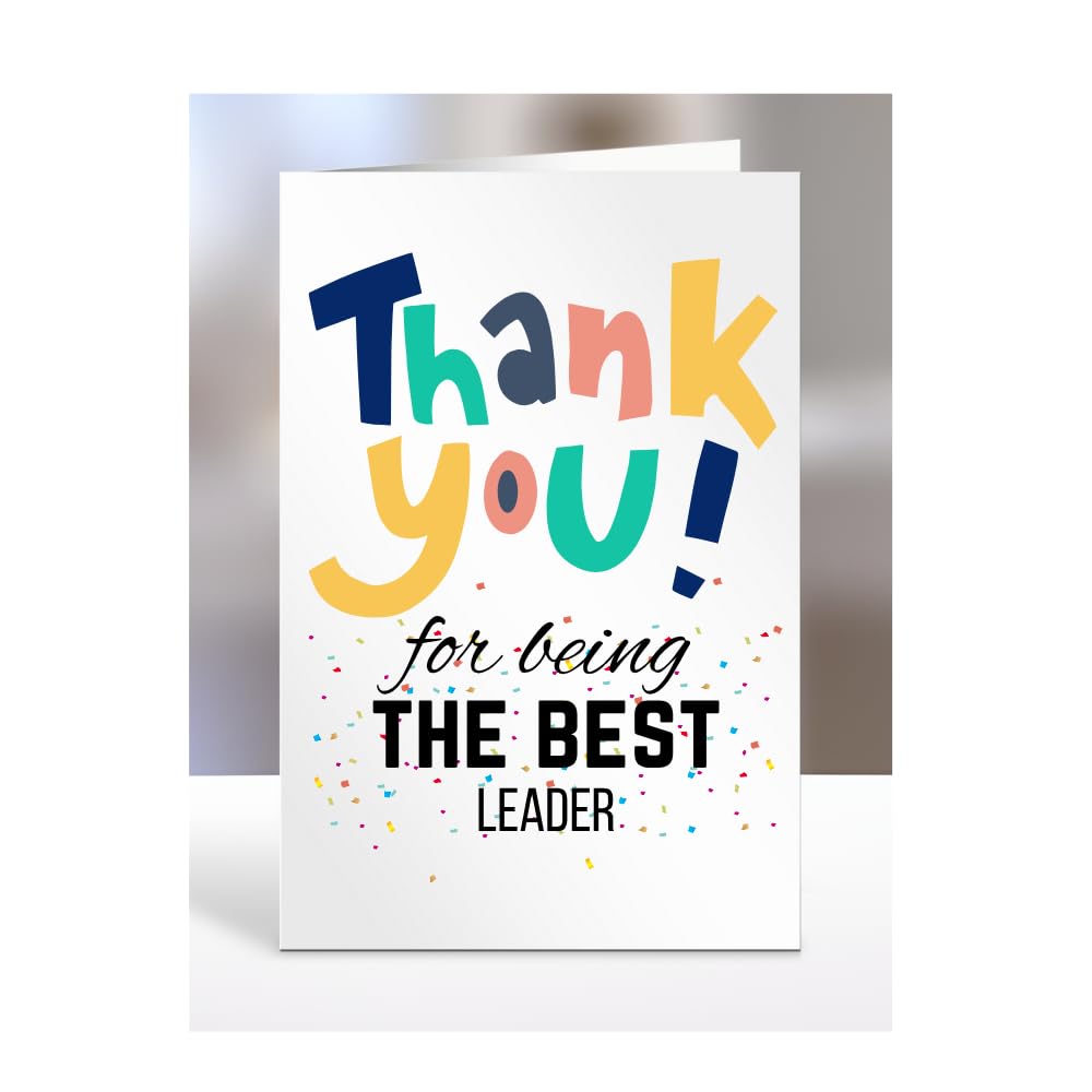 Thank you for being the best Leader card, gifts for men, women, male, female, him, her, presents for Christmas, to say thank you, A5-140_127