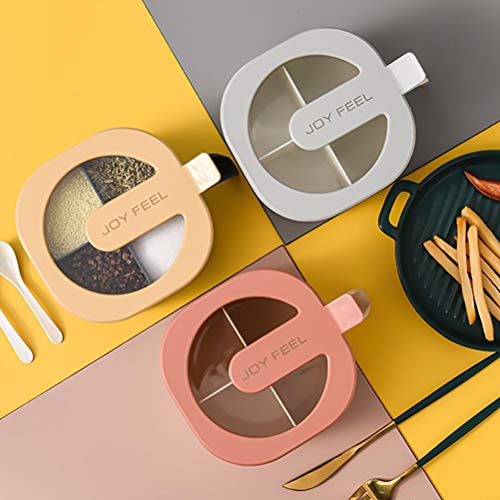 Ycauty Caja de especias Tarros de Especias Contenedor de almacenamiento con múltiples compartimentos para la organización de cocina Tamaño 14 * 8 cm (14 * 8#11)
