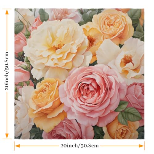 Servilletas de Tela Rosas Multicolor Set x6 50.5x50.5 cm miniatura 2