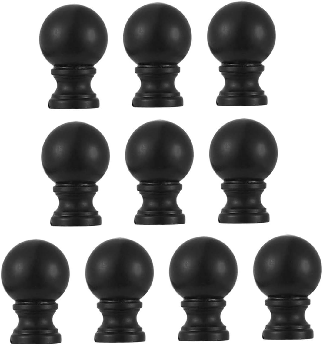 Tofficu Simple Elegant Lamp Finials 10 Pack Abs Iron Balls for Floor Table and Desk Lamps