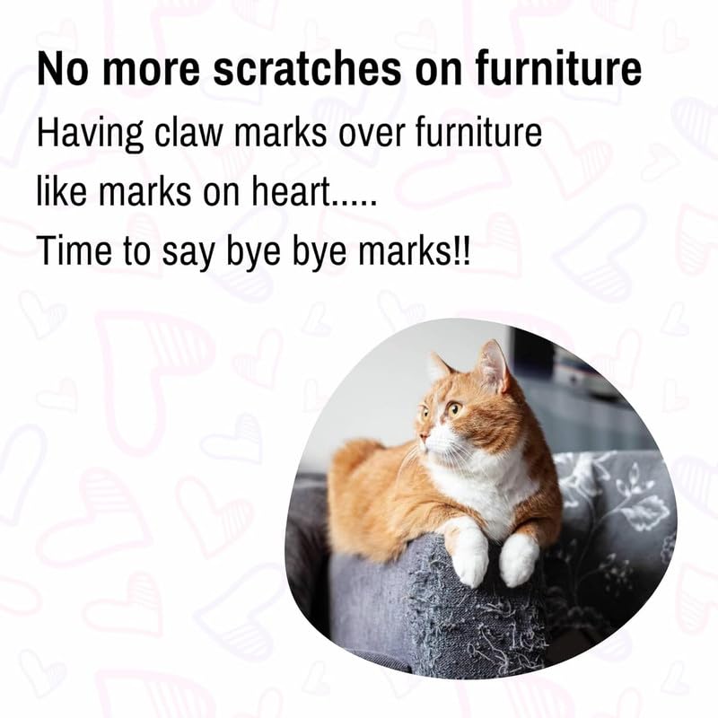 Image of PSK PET MART Chair Shape Cat Scratcher Cat Scratching Board Cardboard Cat Scratchers with Premium Scratch Textures Design Curved Shape Reversible Use Durable Scratching Pad