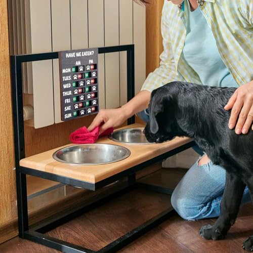 lasuroa Hundefütterungstabelle, Magnetisch Haben Wir Gegessen Fütterungserinnerungs Tracker Montag Bis Sonnta AM/PM Erinnerung Hund Hat Gefressen Schild für Haustiere Katzen und Welpen