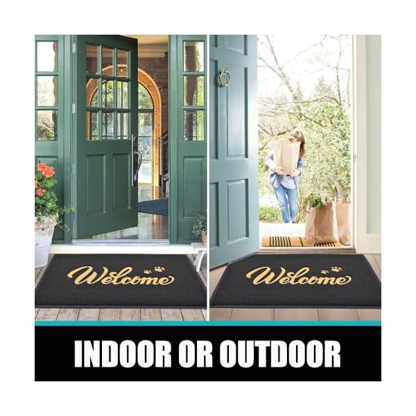   Welcome-Mat-Outdoor-30x175-Waterproof-All-Season-Front-Door-Mat-Outside-Entrance-All-Weather-Quick-Drying-Low-Profile-Doormat-Indoor-Patio-Porch-Entryway-Mat-Black-Gold
