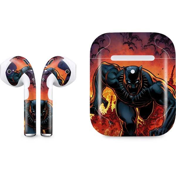 Skinit Decal Audio Skin Compatible with Apple AirPods 2 - Officially Licensed Marvel Black Panther Rise of Black Panther Design