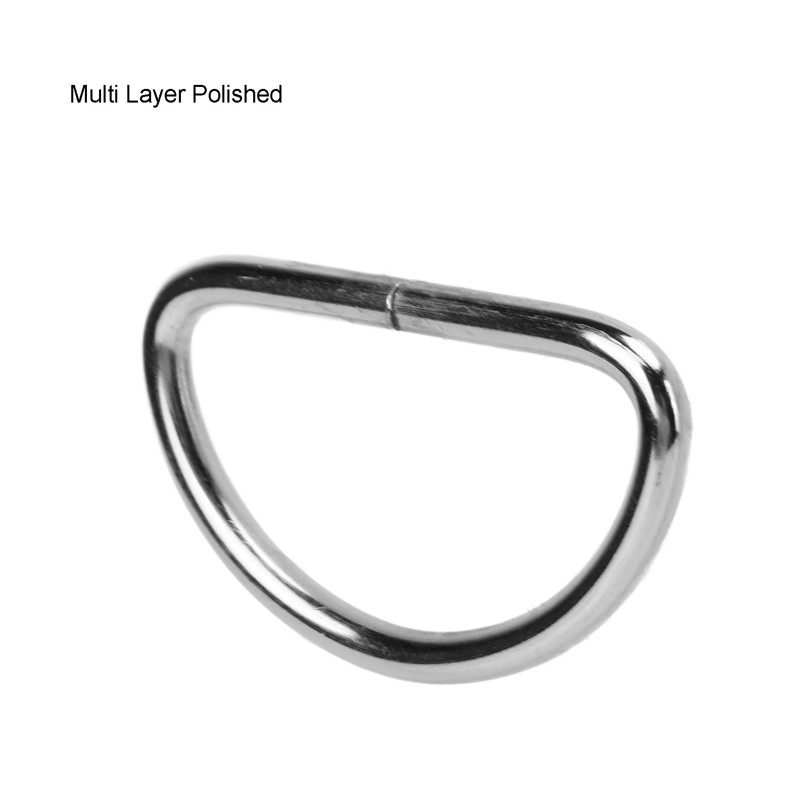 100 Uds anillos D Collar de perro anillos de Metal D para correas de pecho de perro accesorios de maletas para mascotas (Plata 3x32x17mm)