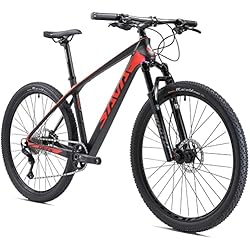 Savadeck 8 SAVADECK Bicicleta de montaña de Carbono Flamme1.0 27,5 ´´/ 29´´ Cuadro de Fibra de Carbono Bicicleta de montaña rígida Ultraligero XC MTB con Grupo Shimano Deore M6100 de 12 velocidades
