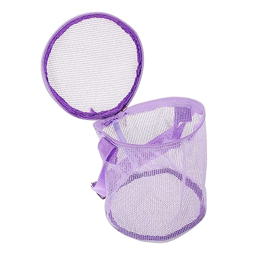 KOMBIUDA Large Capacity Mesh Shell Bag Beach Pool Toy Storage Boys and Girls Beach Bag Seashell Pouch Material