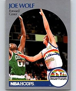 1990-91 NBA Hoops #412 Joe Wolf Denver Nuggets Official Basketball Trading Card