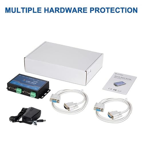Araierd 4 Port Serial Device Server Rs232 Rs485 To Ethernet Tcp/Ip Converter 400Mhz Ethernet Serial Adapter With Dc 12V Power Adapter Support Modbus Gateway For Industrial Automation #TOP6