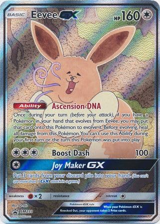 Pokemon - Eevee GX SM233 – Full Art Black Star Promo – Single Card