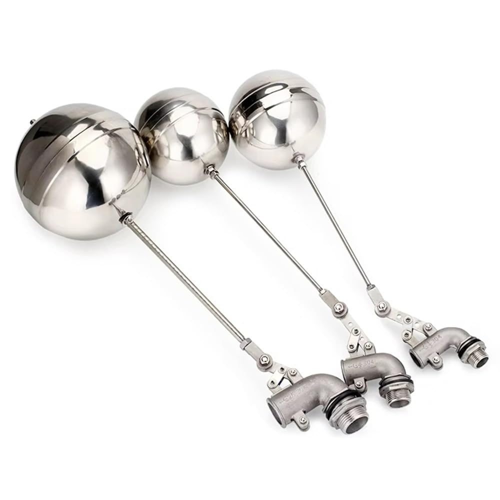 Regulowany zawór pływakowy ze stali nierdzewnej, konstrukcja 304, rozmiary 1/5.1 cm 3/10.2 cm 2.5 cm, kolanko zbiornika na wodę do cystern i rozbudowy, pływający zawór kulowy, trwały