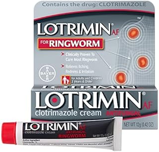 Lotrimin AF Ringworm Cream, Clotrimazole 1%, Clinically Proven Effective Antifungal Treatment of Most Ringworm, For Adults and Kids Over 2 years, Cream, .42 Ounce (12 Grams)