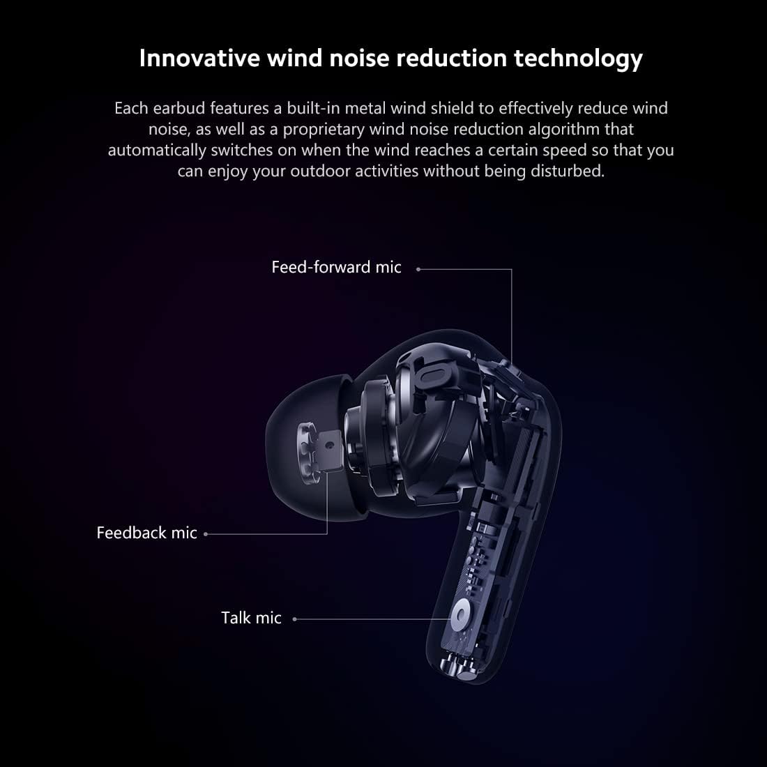 Xiaomi Redmi Buds 4 Pro Cuffie Bluetooth 5.3, Auricolari Wireless Cancellazione Attiva del Rumore fino a 43 dB, Supportato Hi-Res Audio, Qualità Audio Hi-Fi, Riproduzione di 36 ore, IP54, Nero