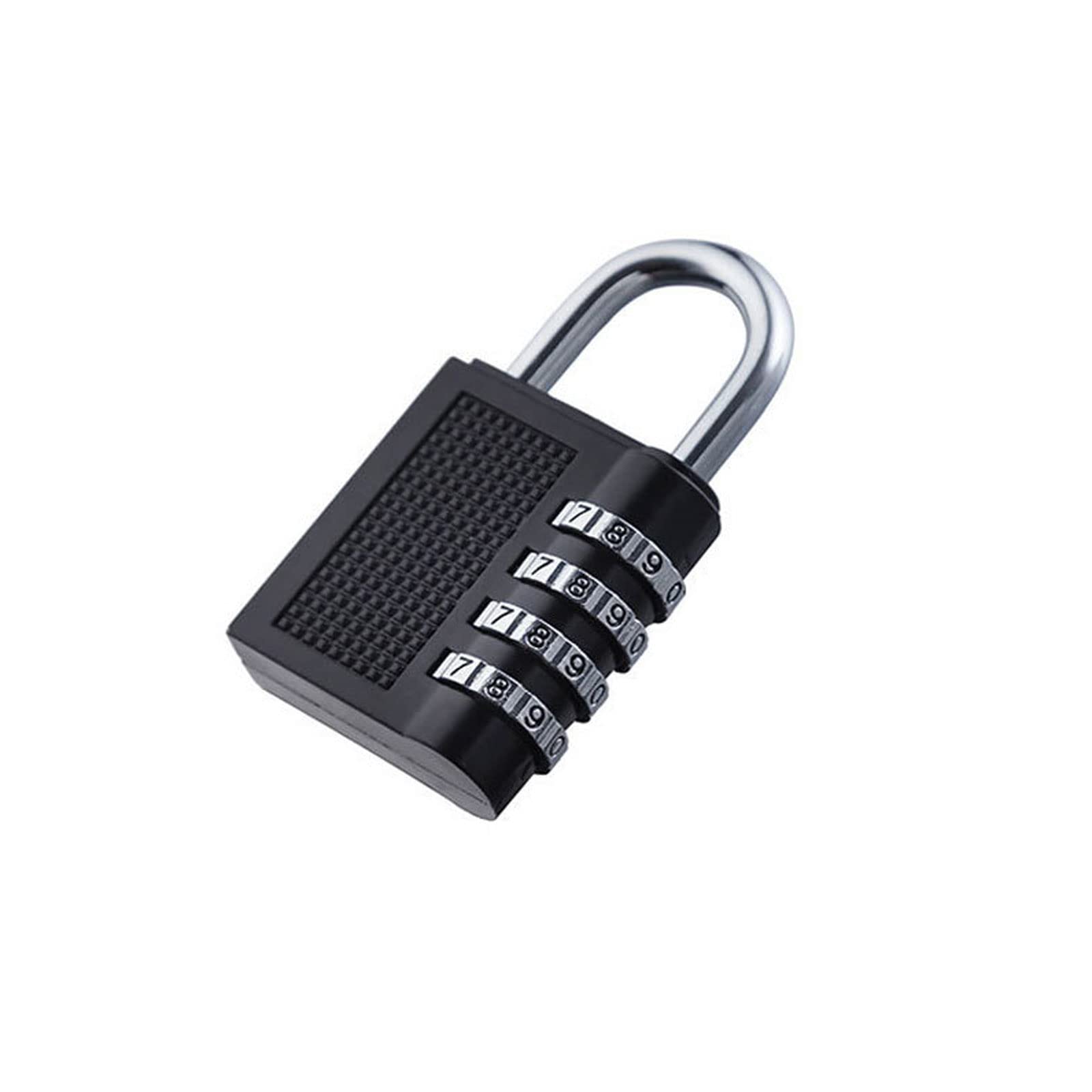 Lucchetti a combinazione， Lucchetti per valigie Lucchetto con codice, lucchetto a combinazione a 4 cifre in lega di zinco, lucchetto a combinazione for armadietti(Black)