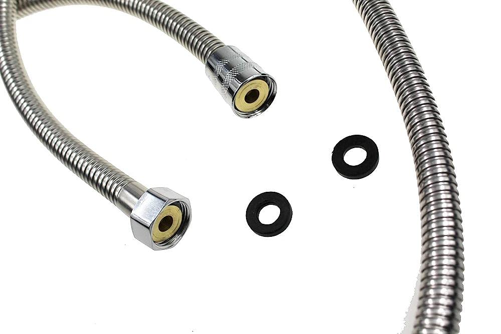 Flexibler Edelstahl-Brauseschlauch, 1 m/1,5 m/2 m/3 m, Wellrohr für Sanitär, Warmwasseranschluss, Badezimmerzubehör, Ersatz-Duschkopfschlauch