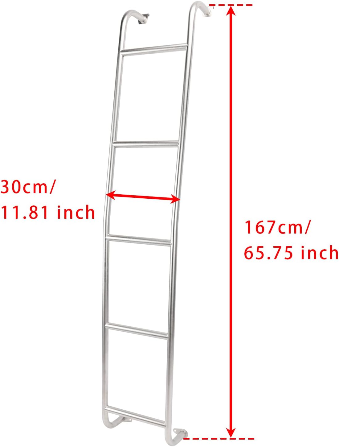 Stainless Steel 5-Step Van Ladder 093PML Fit For Dodge Ram ProMaster High Roof 2014-2025