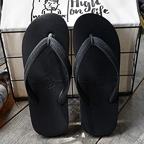MTFBQ Bathroom Flip Flops for Men Soft Unisex Slippers Quick Drying, Anti-Slip Shower Spa Bath Pool Gym Beach Slides Flip Flop Open Toe Comfortable Soft Sandals Shoes (Color : Black, Size : EUR36)2