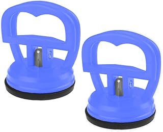 MMOBIEL Suction Cups 2 Pieces - Glass Suction Cup, Dent Puller and Opening Tool for Electronic Devices up to 22 lb – Heavy Duty Suction Cups - Vacuum Cup – Small Suction Cups – Blue