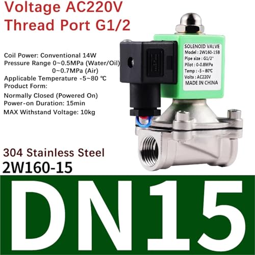 Électrovanne normalement fermée 220V pour stopper les fuites d'eau et air DN50