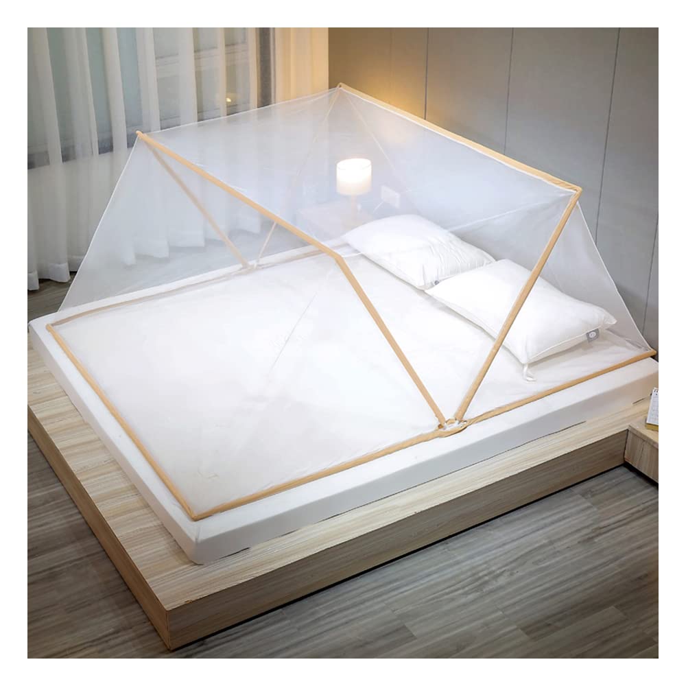 Zanzariera pieghevole portatile per letto a baldacchino da campeggio, portatile, da viaggio, per la casa, anti-zanzare, pieghevole, per bambini, adulti, senza fondo, per dormire, per esterni