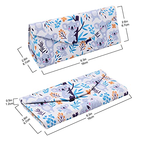 Image of Real Sic Glasses Case for Men and Women - Magnetic Folding Hard Shell Sunglass Holder - Inspired by Adorable Animals