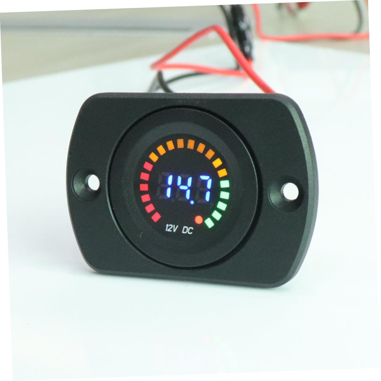 PartyKindom 3pezzi Voltmeter Digitale Per Auto e Display Led Tester Di Tensione Per Batterie Strumento Di Misura Compatto e Facile Da Installare Per Camper e Veicoli Off-road