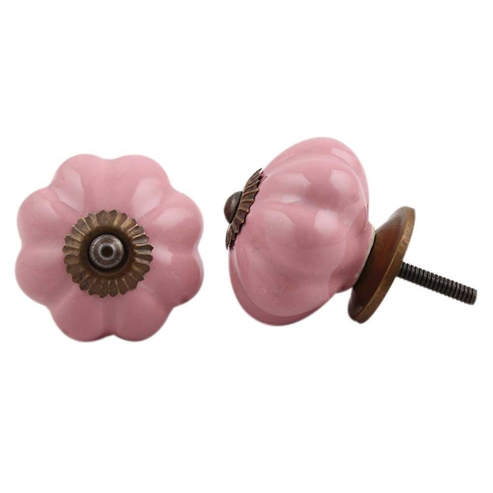 IndianShelf 2 Pack Pink Pumpkin Solid Ceramic Drawer Knobs for Kitchen Cabinet Hardware Decorative Door Pulls Dresser Luxury Upgrade (B01N5SJG60) Amazon Price History, Amazon Price Tracker