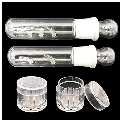 4 stycken planariefällor, 2 hål 3 hål klart glas planaria trap, 8 hål akryl akvariefälla, snäckfälla, för fånga planarier, sniglar, blodiglar i akvariet