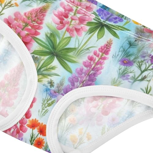 Joisal Fancy Girls Underwear Toddler 2t Cotton Little Girl Panties Wildflower Pink Lupines Colorful Underpants Briefs4