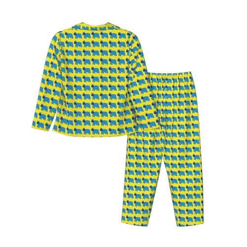 Pyjama à manches longues femme contre la fraîcheur nocturne - Vêtement de nuit relax