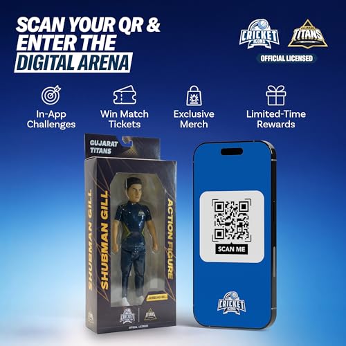 Image of Action Figure, IPL Edition, 7 Inch Shubman Gill | 360 Rotatable Head, Cricket Player, For Fans & Collectors