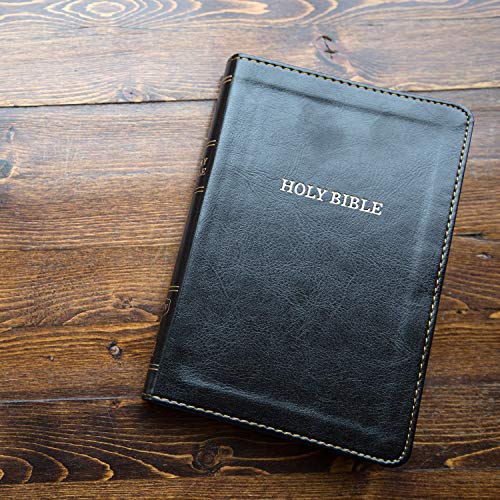 Image of KJV Holy Bible: Large Print Thinline, Black Leathersoft, Red Letter, Comfort Print: King James Version
