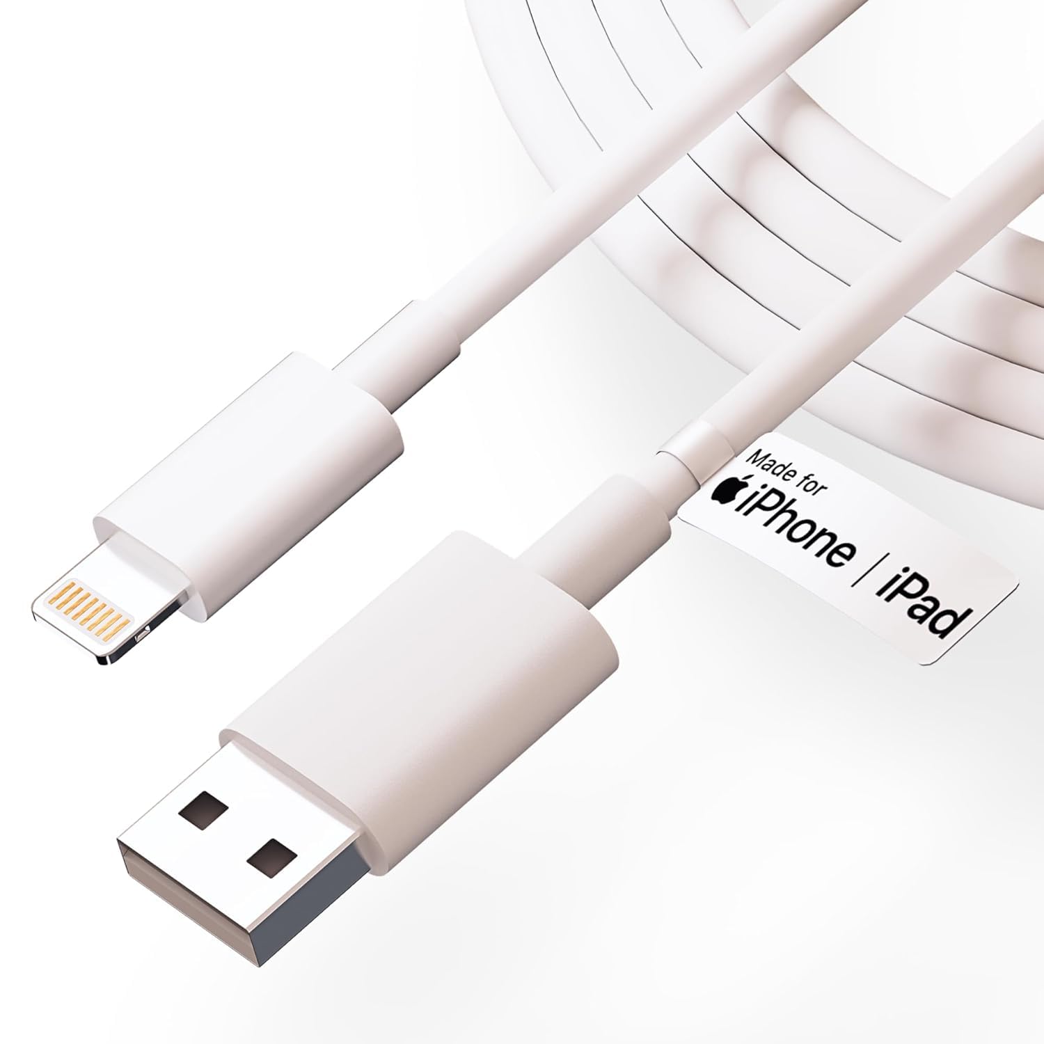 iPhone Original USB to Lightning Charger Cable [MFi Certified, 2 YEAR WARRANTY*] Fast PD Charging Cable Compatible for iPhone 14,13, 12,11, X, XS,XR, 8, 7, 6, 5, Plus Pro Max Mini iPad, Macbook