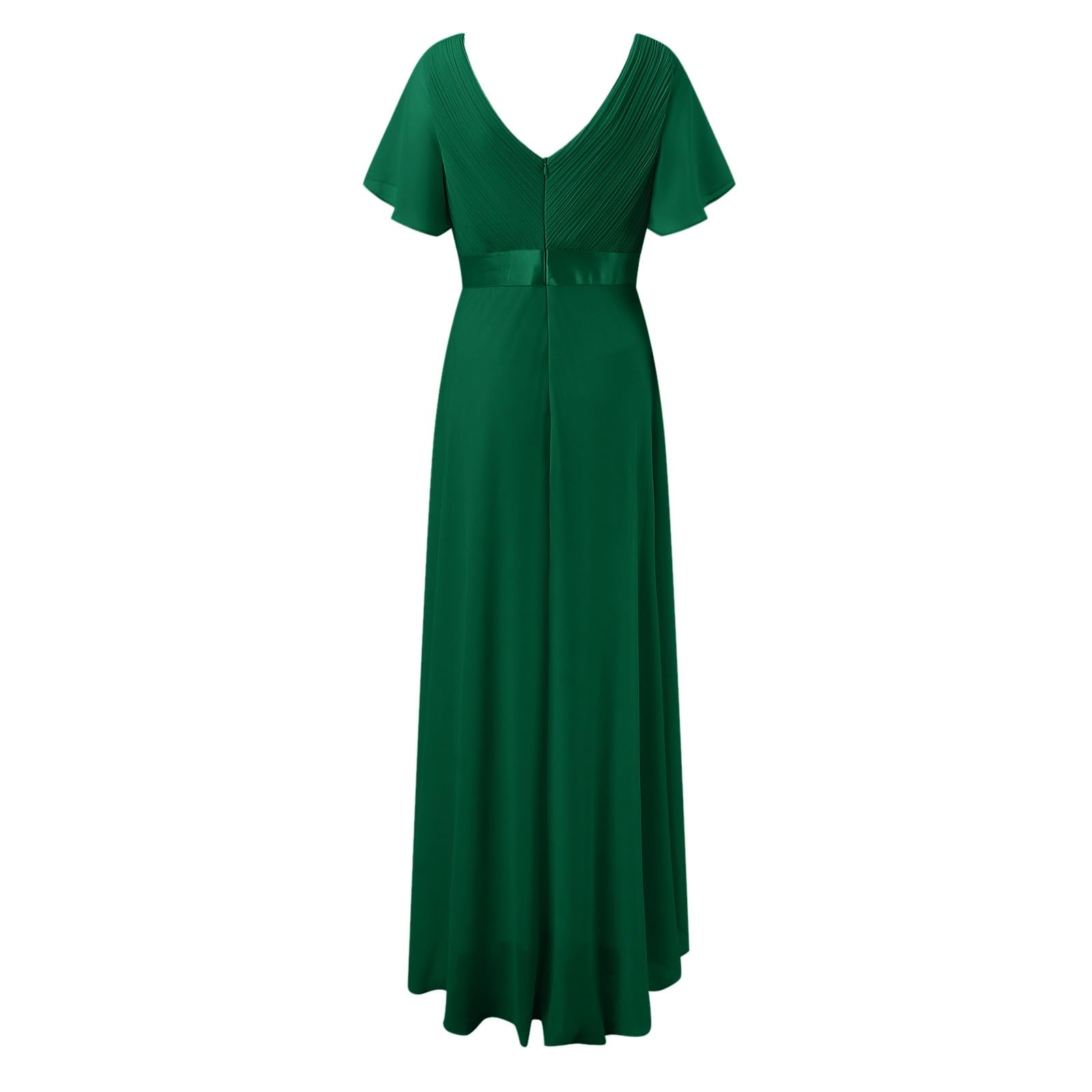 Vestido largo de gasa para mujer, talla grande, elegante, para invitada de boda, formal, dama de honor, fiesta, cóctel, noche, ocasión, ajuste curvado del Reino Unido