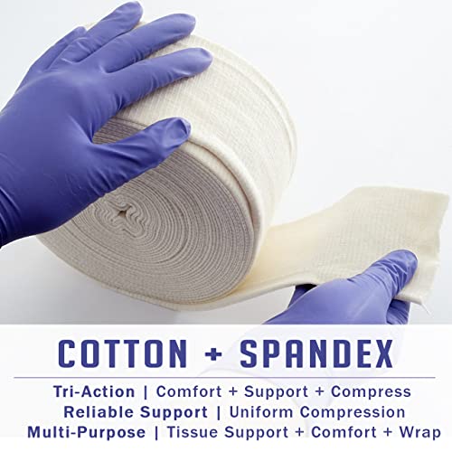 everlit elasticated tubular support bandage  stockinette tubing for large arm knees legs  light to moderate compression bandage roll for tissue support size e  3534 x 11 yd