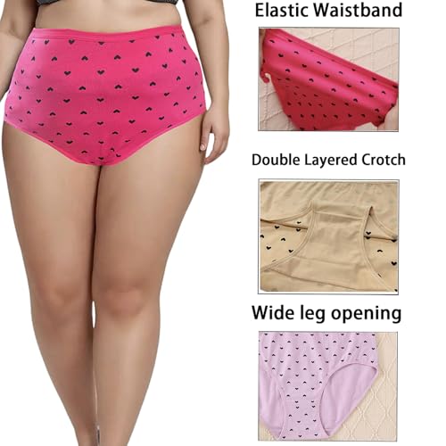 Women's Cotton Plus Size Underwear Ladies Panties Briefs XL-5XL 6 Pack Ladies Underwear3