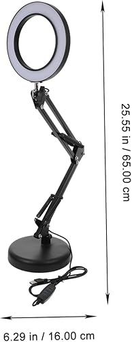 Miniatura 9 de DOITOOL Lámpara de escritorio con lupa LED, lámpara de escritorio para manicura, luz de tocador, luz de lectura portátil, luz de lectura para banco