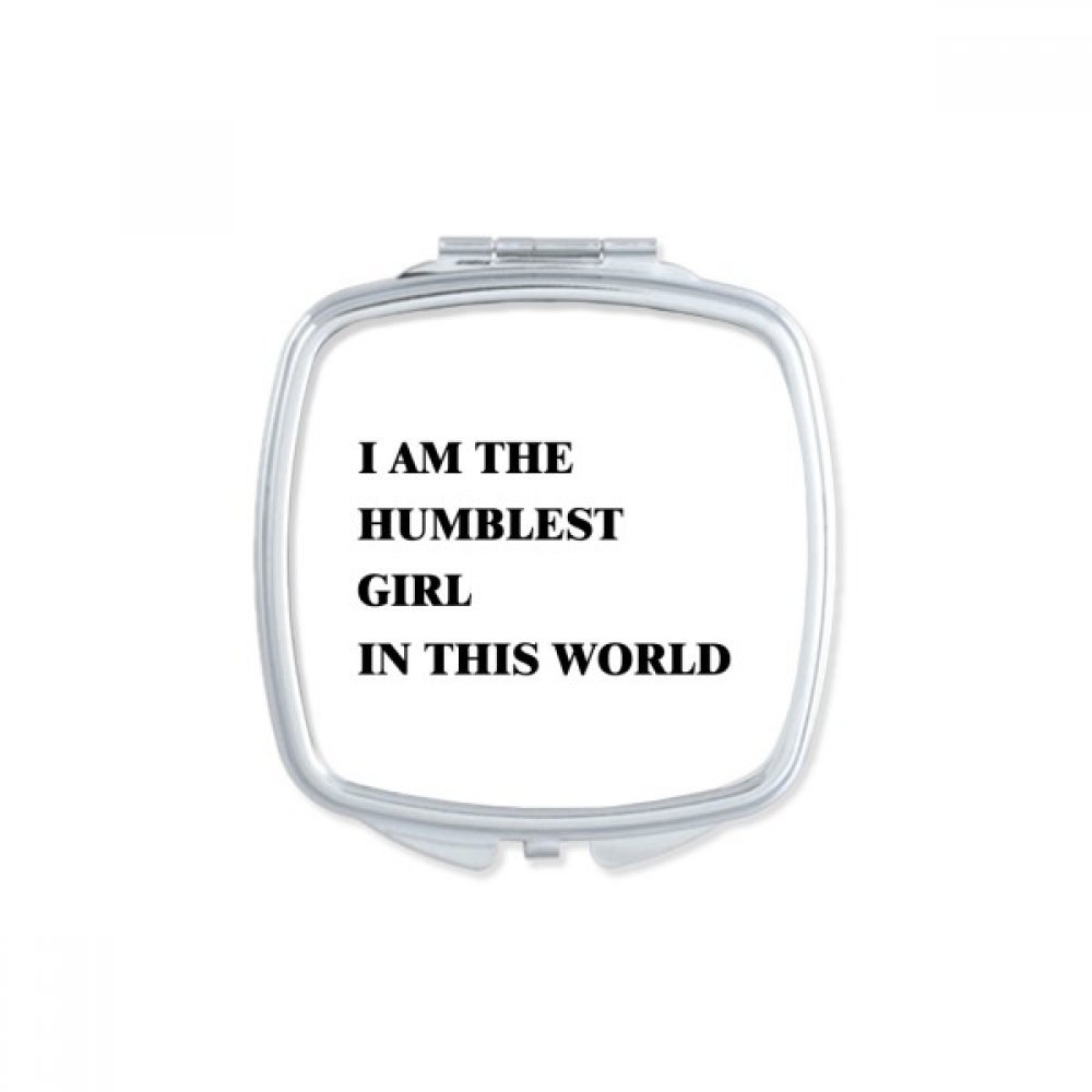 Miroir de poche compact carré DIYthinker au design humble et mignon pour fille