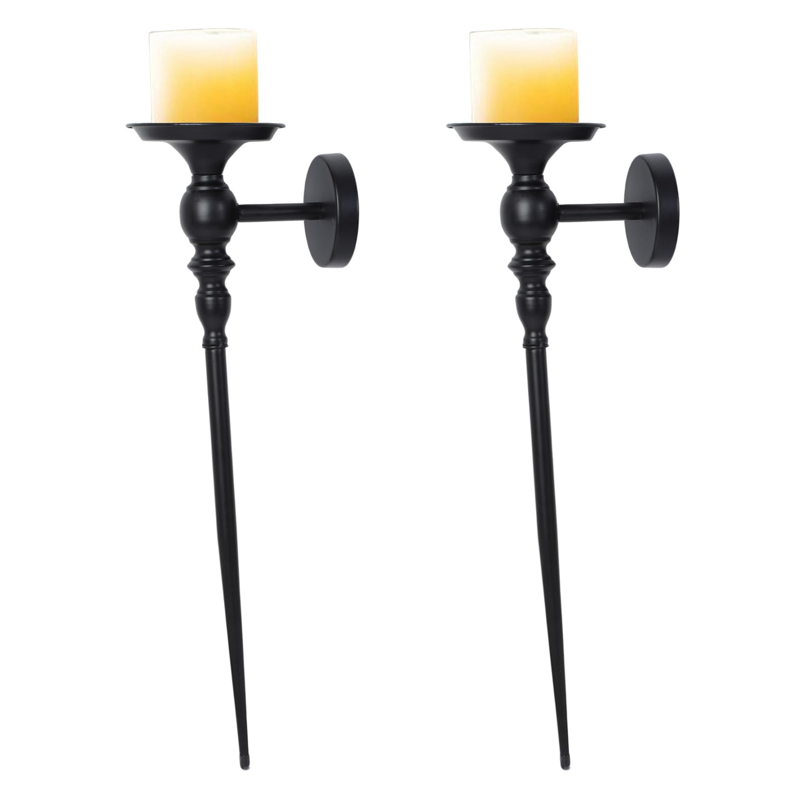 XAGMODSHN Di 2 Eleganti Grandi Appliques In Metallo Da Parete per Decorazioni Per La Casa In Ferro Nero Appeso Holder Candeliere Romance Apparecchi Di Illuminazione